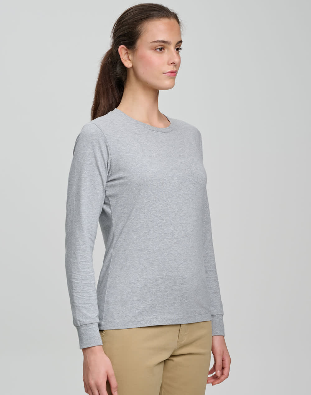 Ladies' Premium Cotton Face L/S Tee Shirt SH-TS48