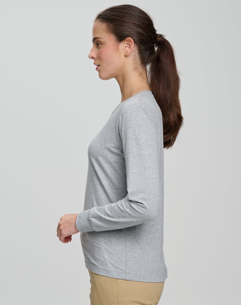 Ladies' Premium Cotton Face L/S Tee Shirt SH-TS48