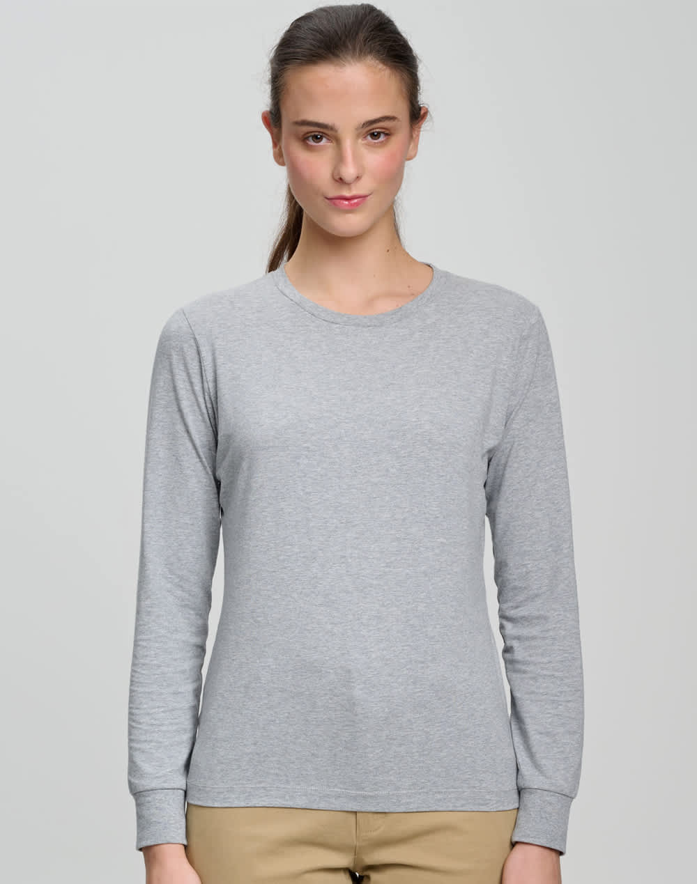 Ladies' Premium Cotton Face L/S Tee Shirt SH-TS48