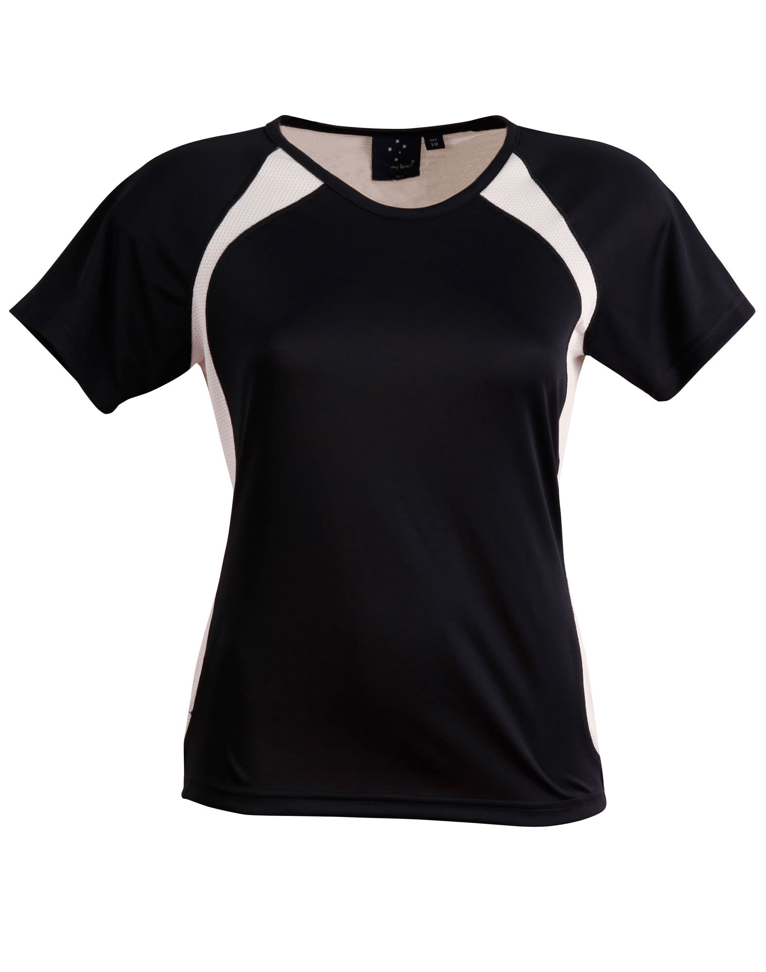 Ladies CoolDry Athletic Tee Shirt TS72 | Navy/White