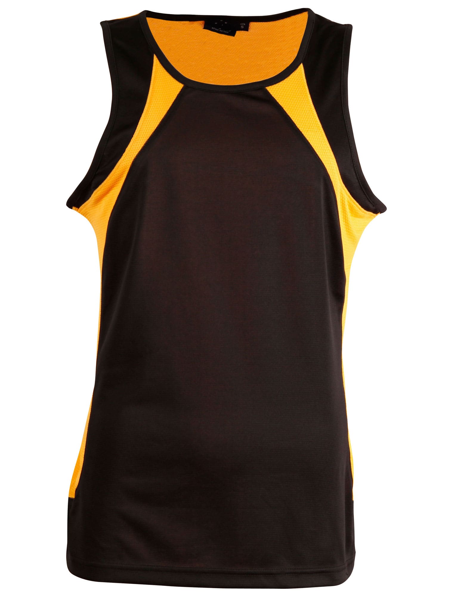 Mens CoolDry Athletic Singlet TS73 | Black/Gold