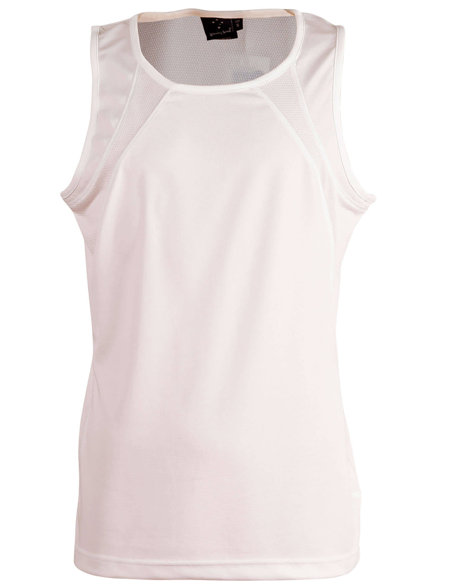 Mens CoolDry Athletic Singlet TS73 | White/White