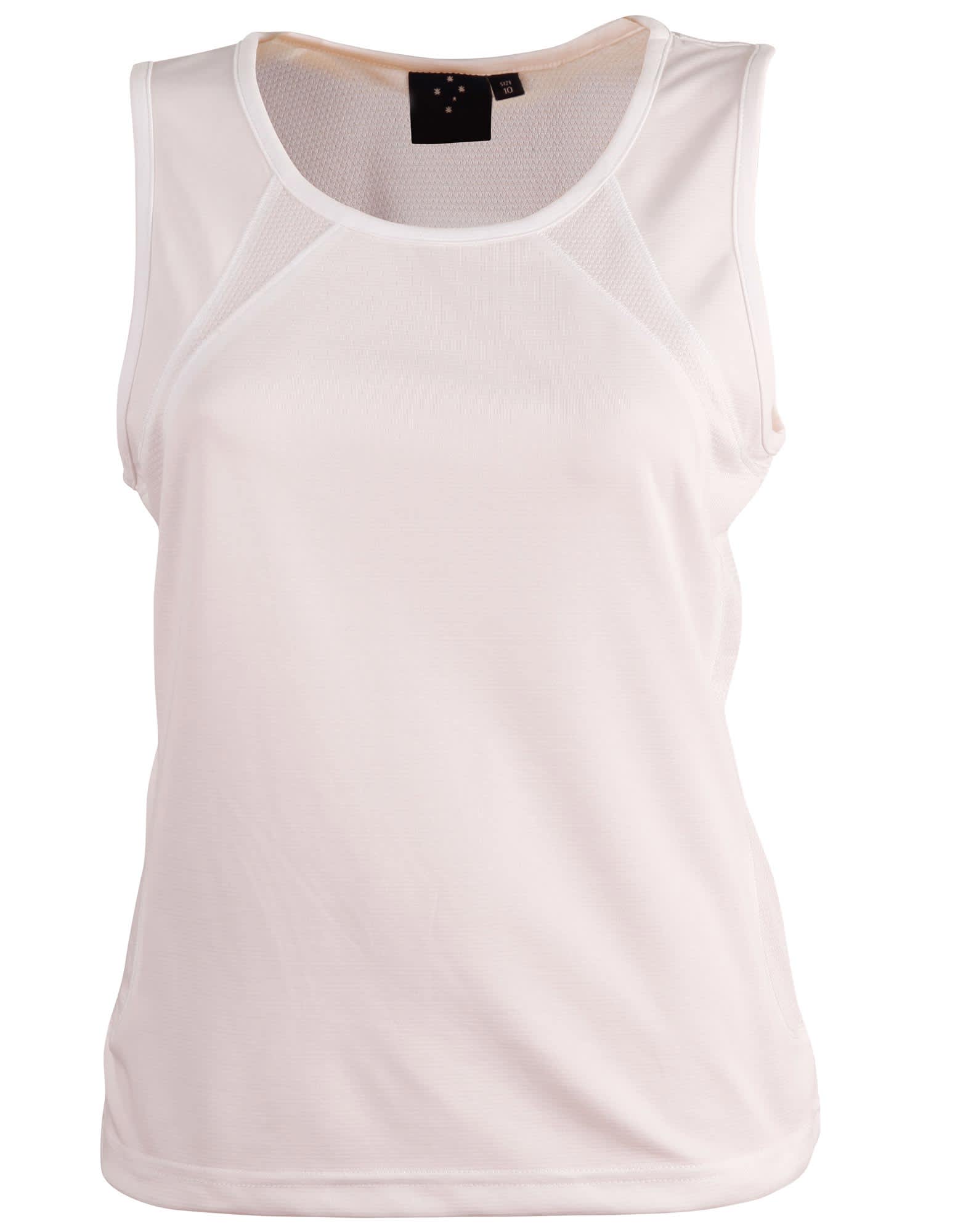 Ladies CoolDry Athletic Singlet TS74 | White/White