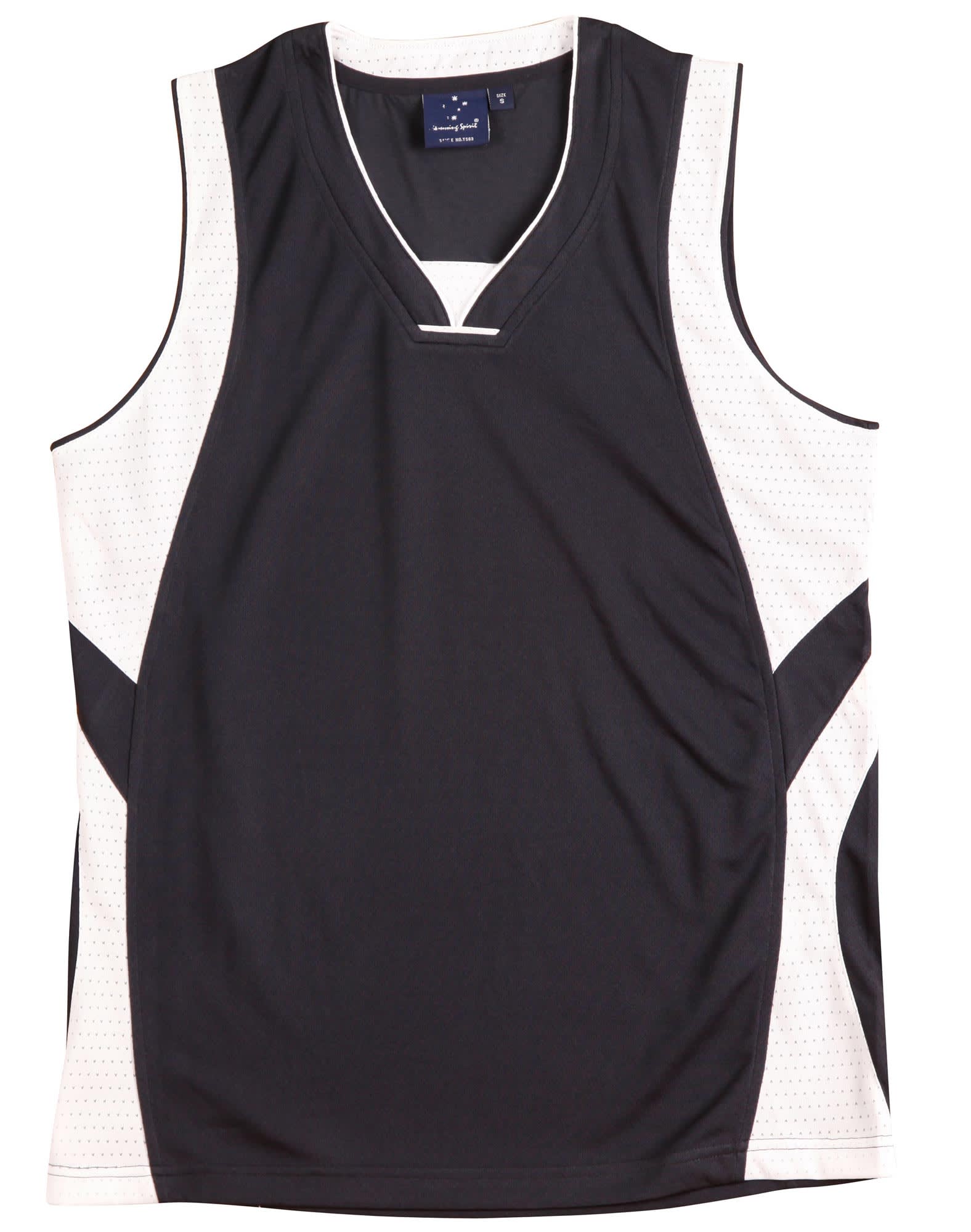 Adults CoolDry Basketball Contrast Colour Singlet TS83 | Navy/White