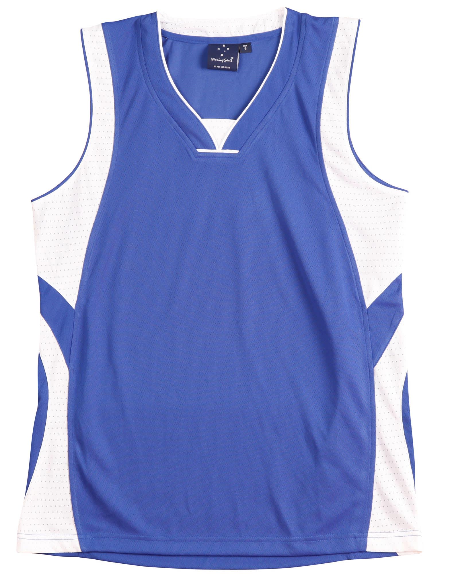 Adults CoolDry Basketball Contrast Colour Singlet TS83 | Royal/White