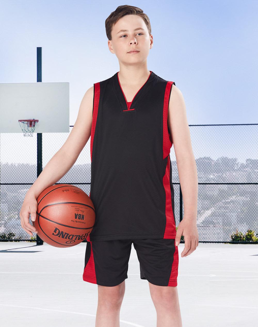 Kids CoolDry Basketball Contrast Colour Singlet TS83K