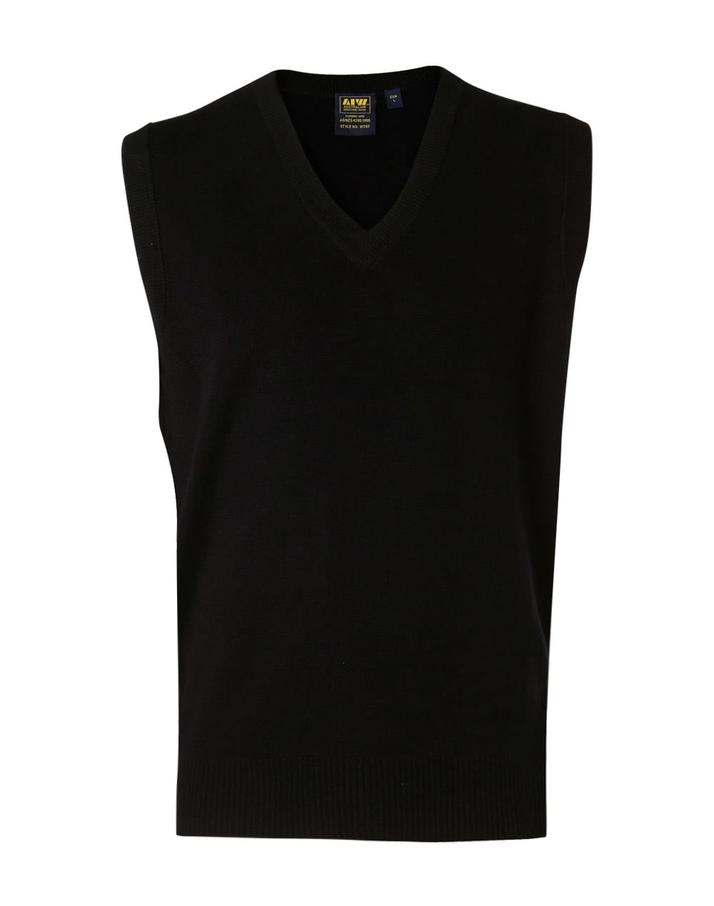 V-Neck Wool/Acrylic Knit Vest WJ02 | Navy