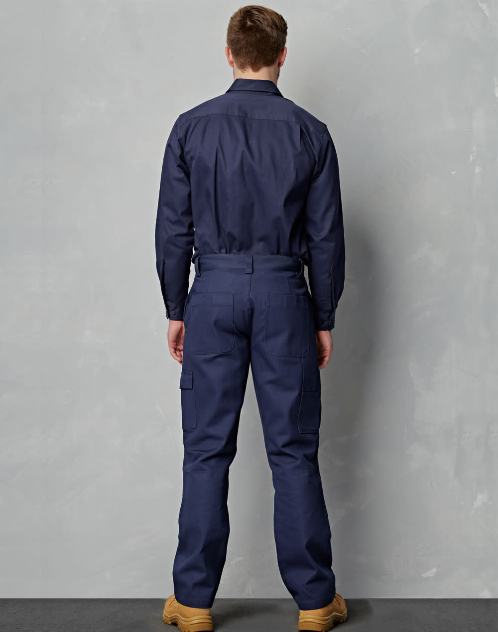 Men's Cotton Drill Pre-shrunk Cargo Pants With Knee Pads - WP03 Image