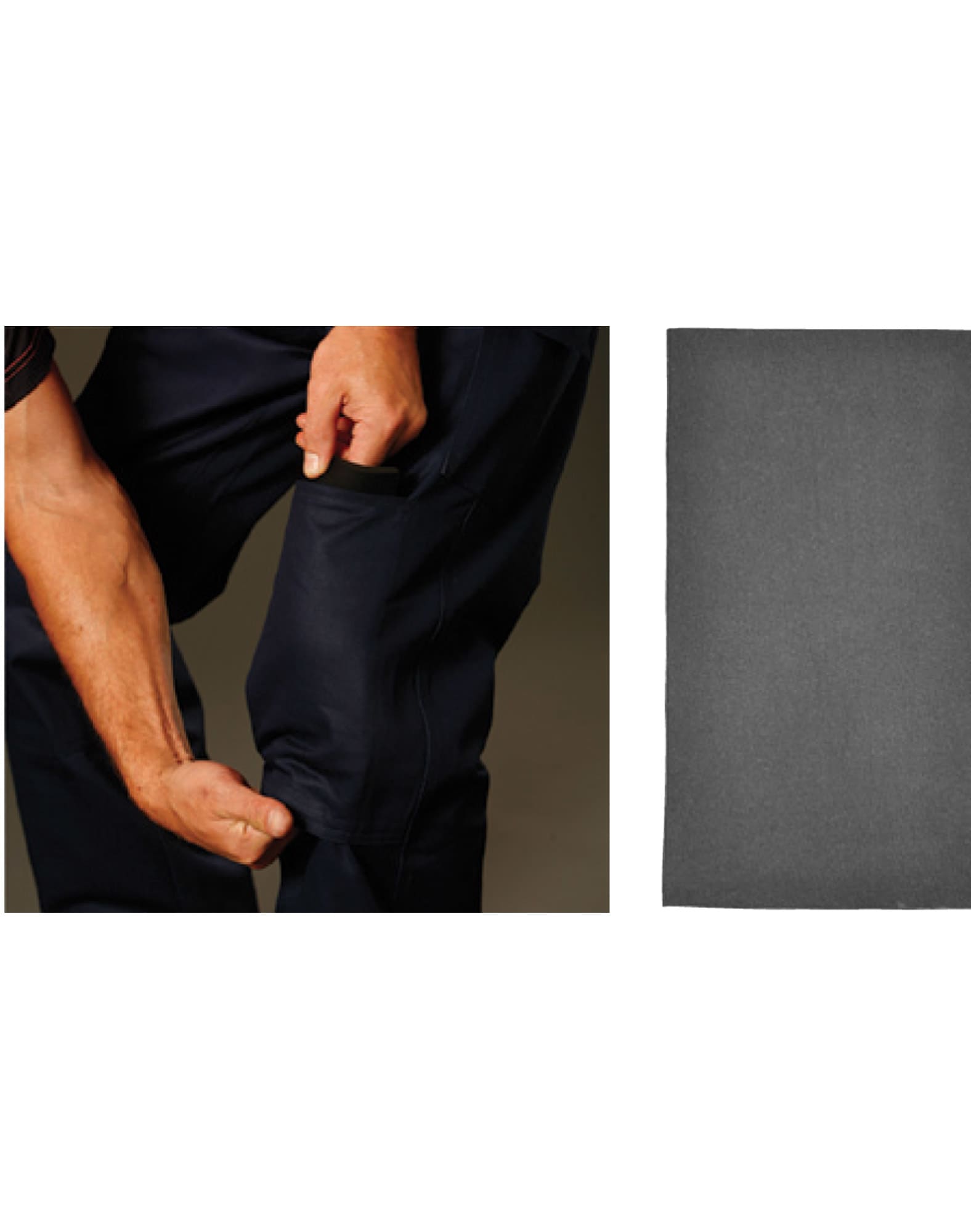 Men's Cotton Drill Pre-shrunk Cargo Pants With Knee Pads - WP03 Image