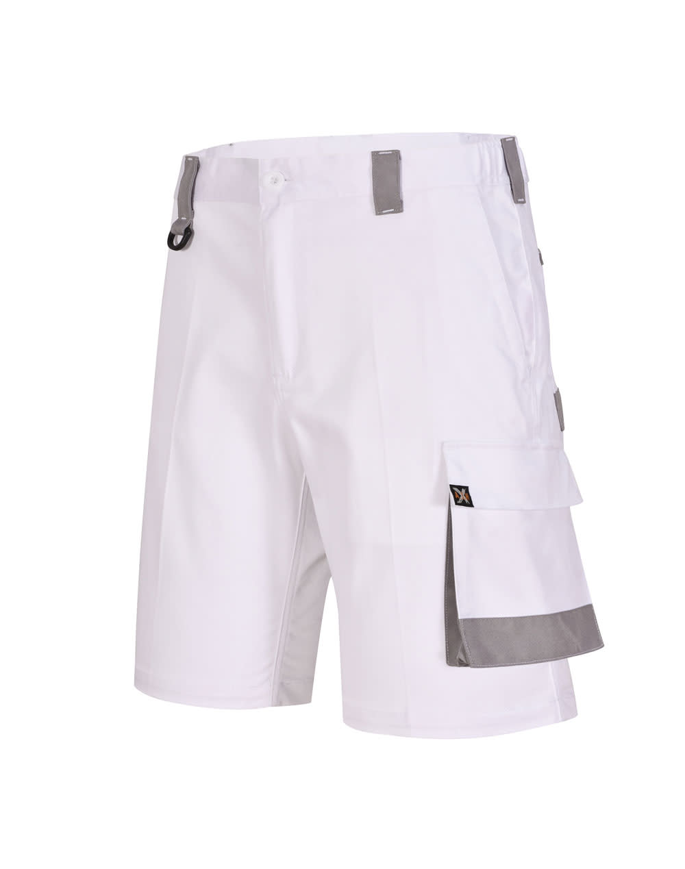 Unisex Utility Stretch Cargo Work Shorts WP04 | White