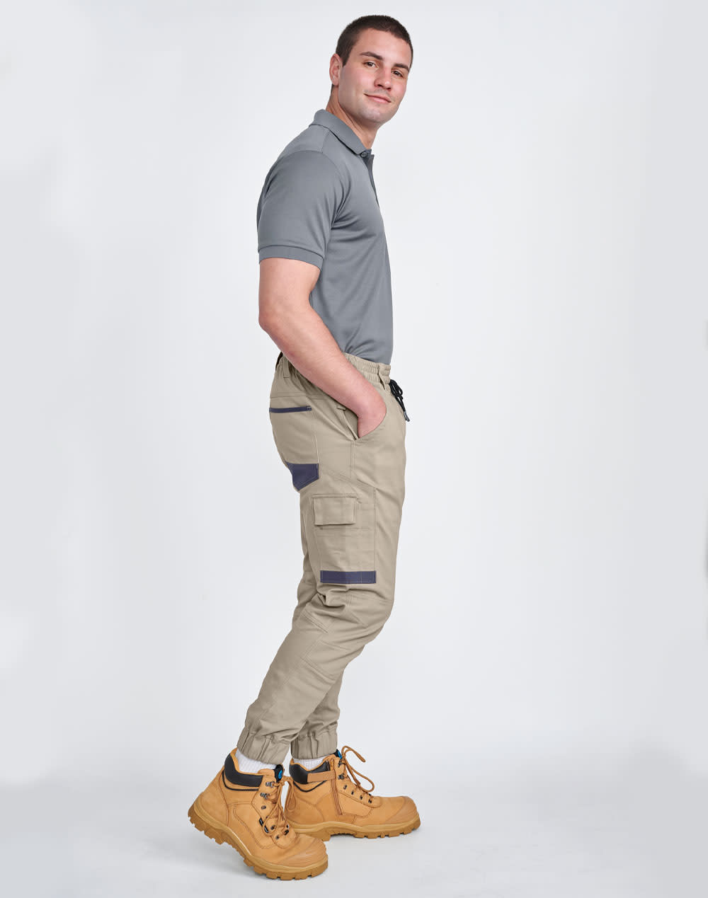 Unisex Cotton Stretch Drill Cuffed Work Pants SH-WP28
