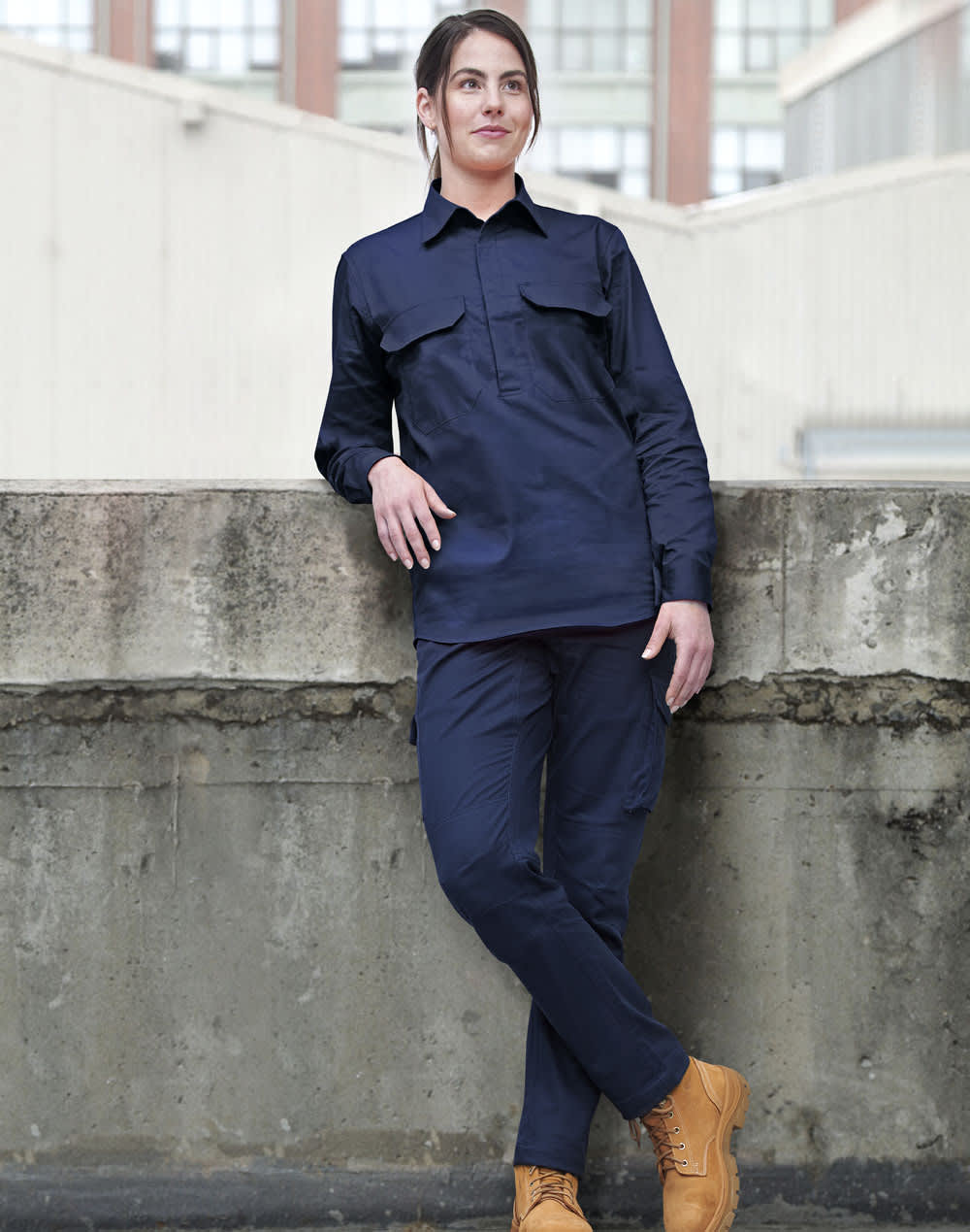 Cool-Breeze Closed Front L/S Work Shirt SH-WT12