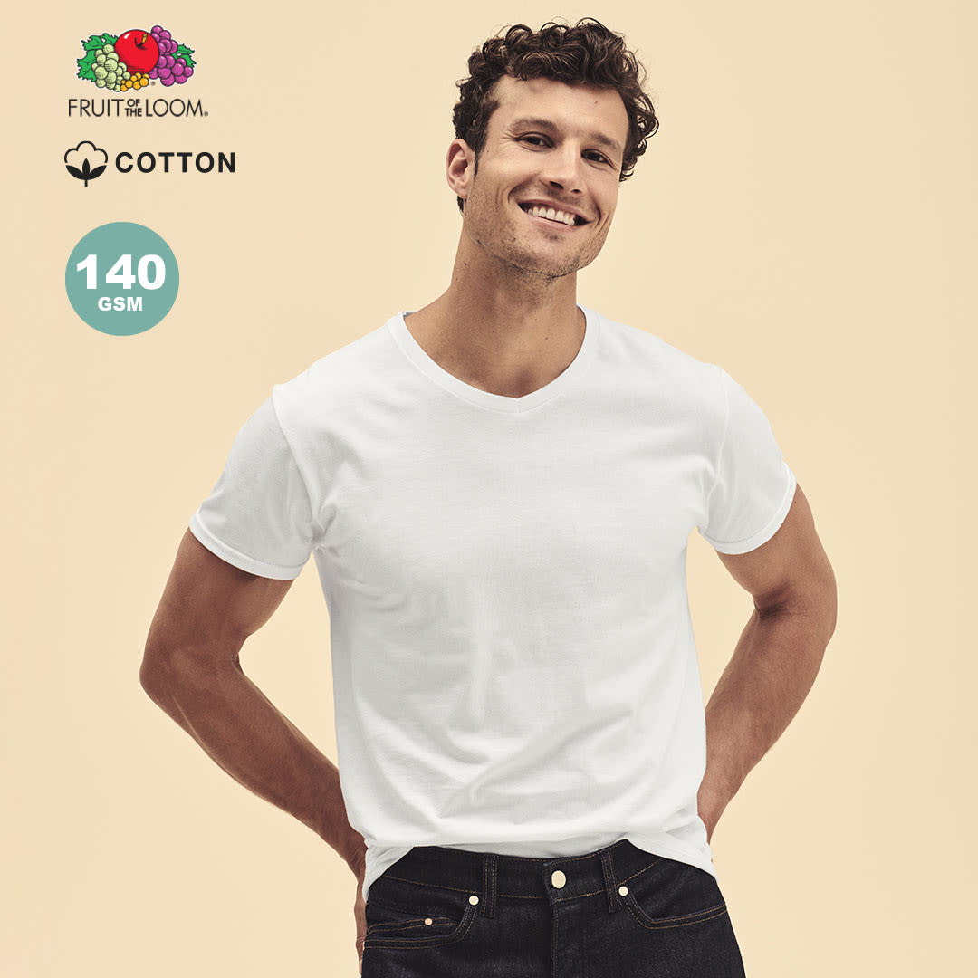 Iconic V-Neck Adult White T-Shirt