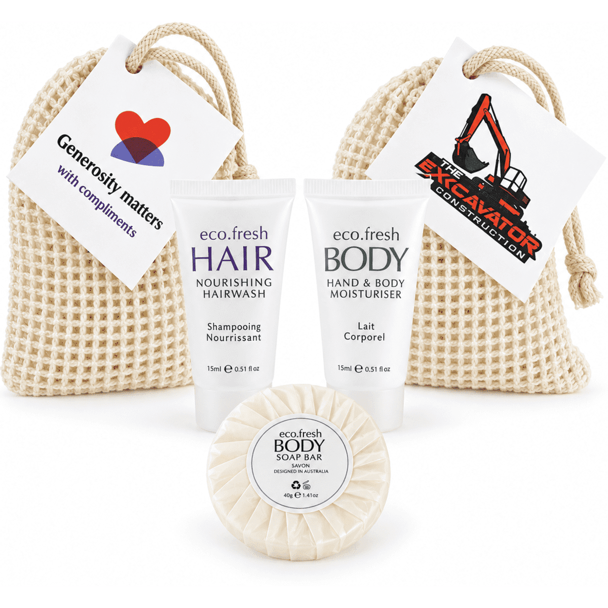 Shower Pack in Reusable Net Bag
