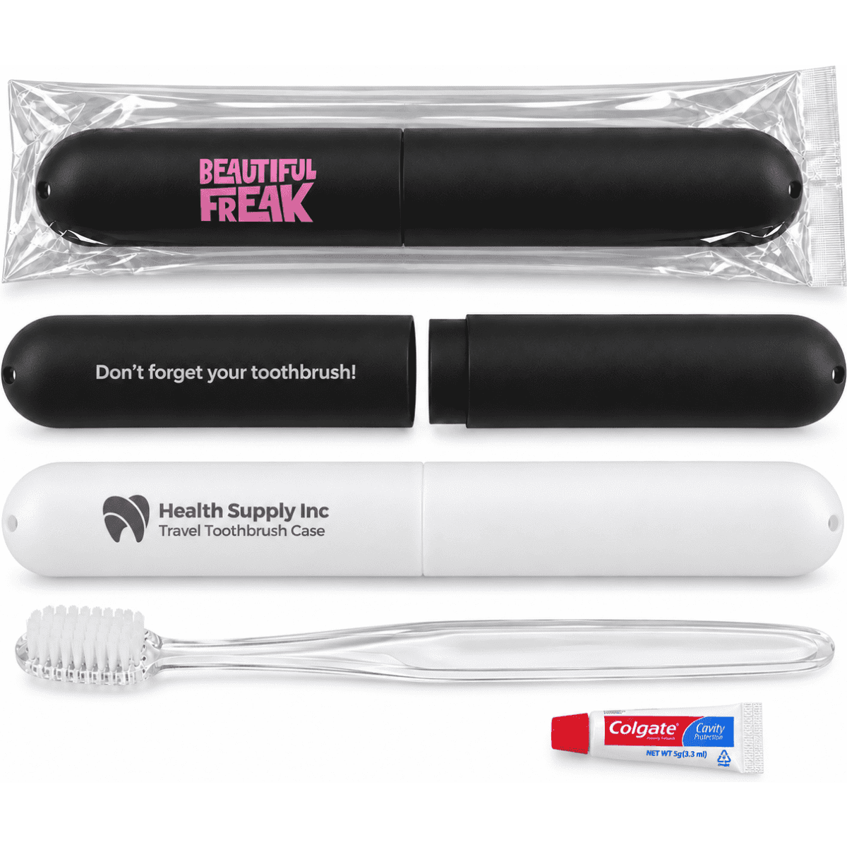Travel Toothbrush & 10g Paste Case