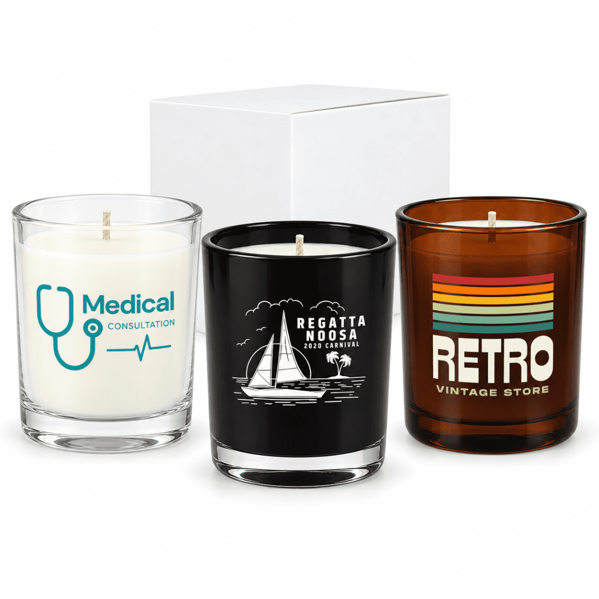 Medium Glass Candle 180g
