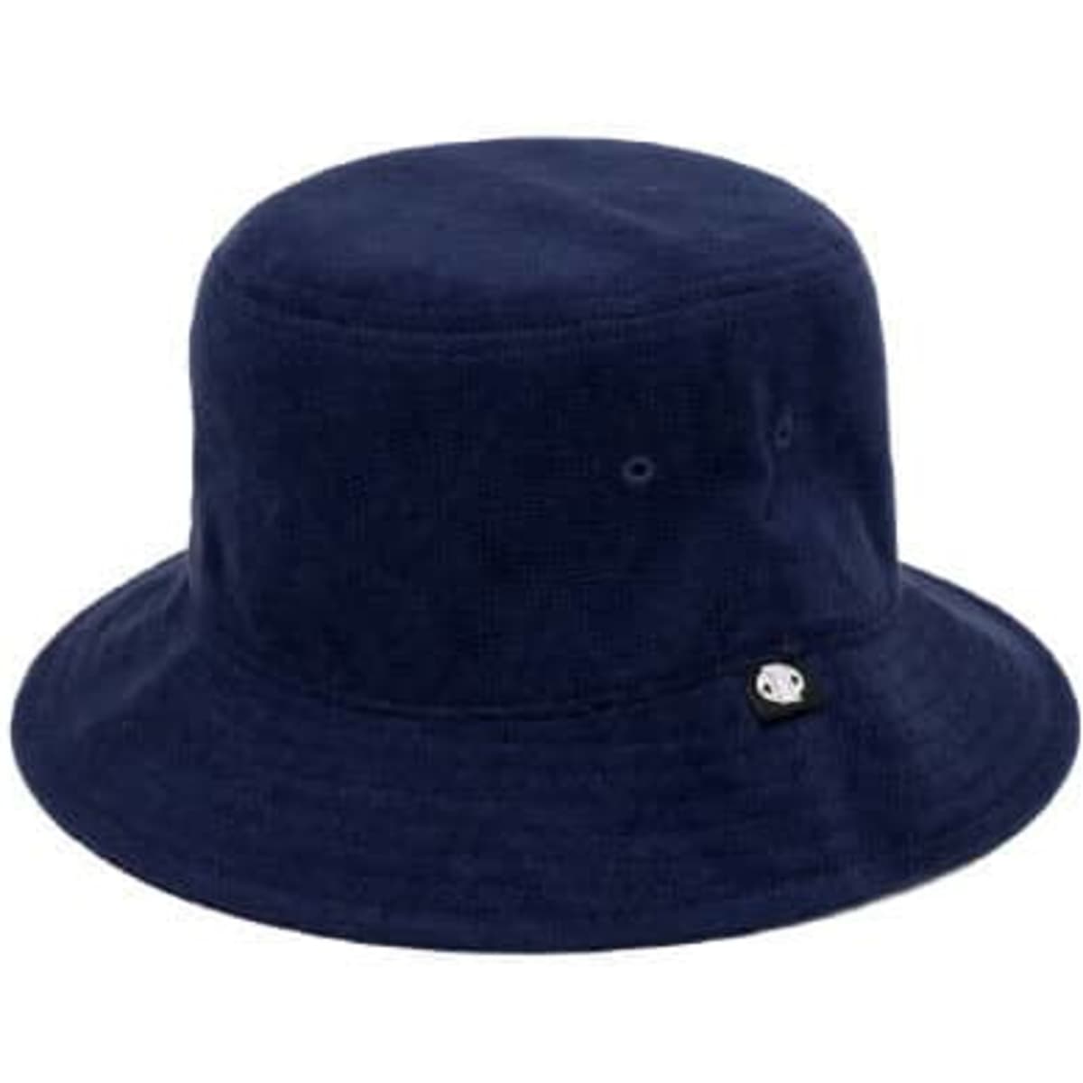 A navy blue Terry Bucket Hat with a brim and a small logo on the side.
