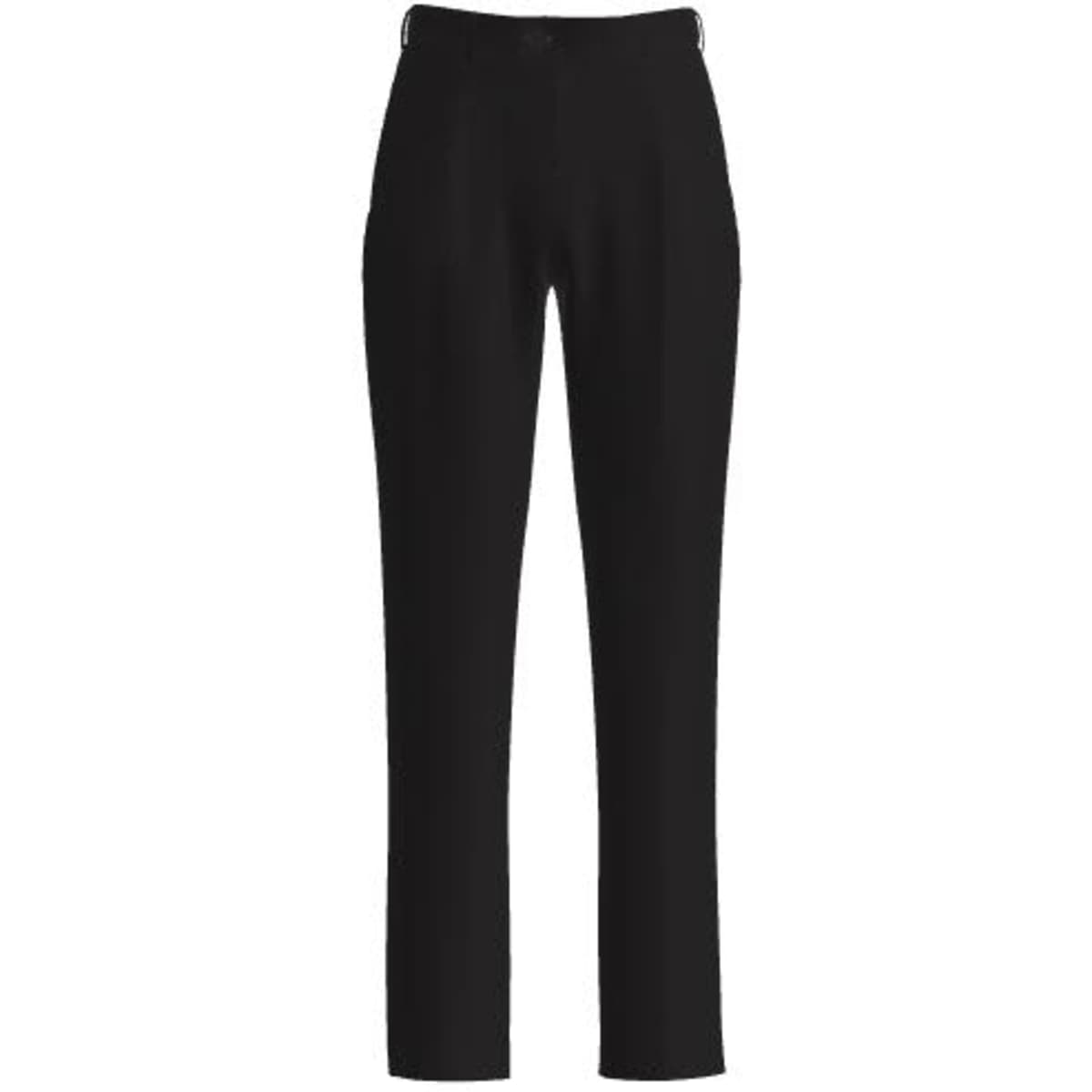 Black tailored school trousers featuring a FlexiWaist design, with a sleek, straight-leg cut. Includes a logo.