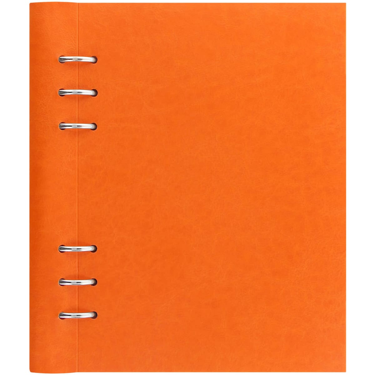 An orange A5 clipbook with metal rings, designed for office and business use.