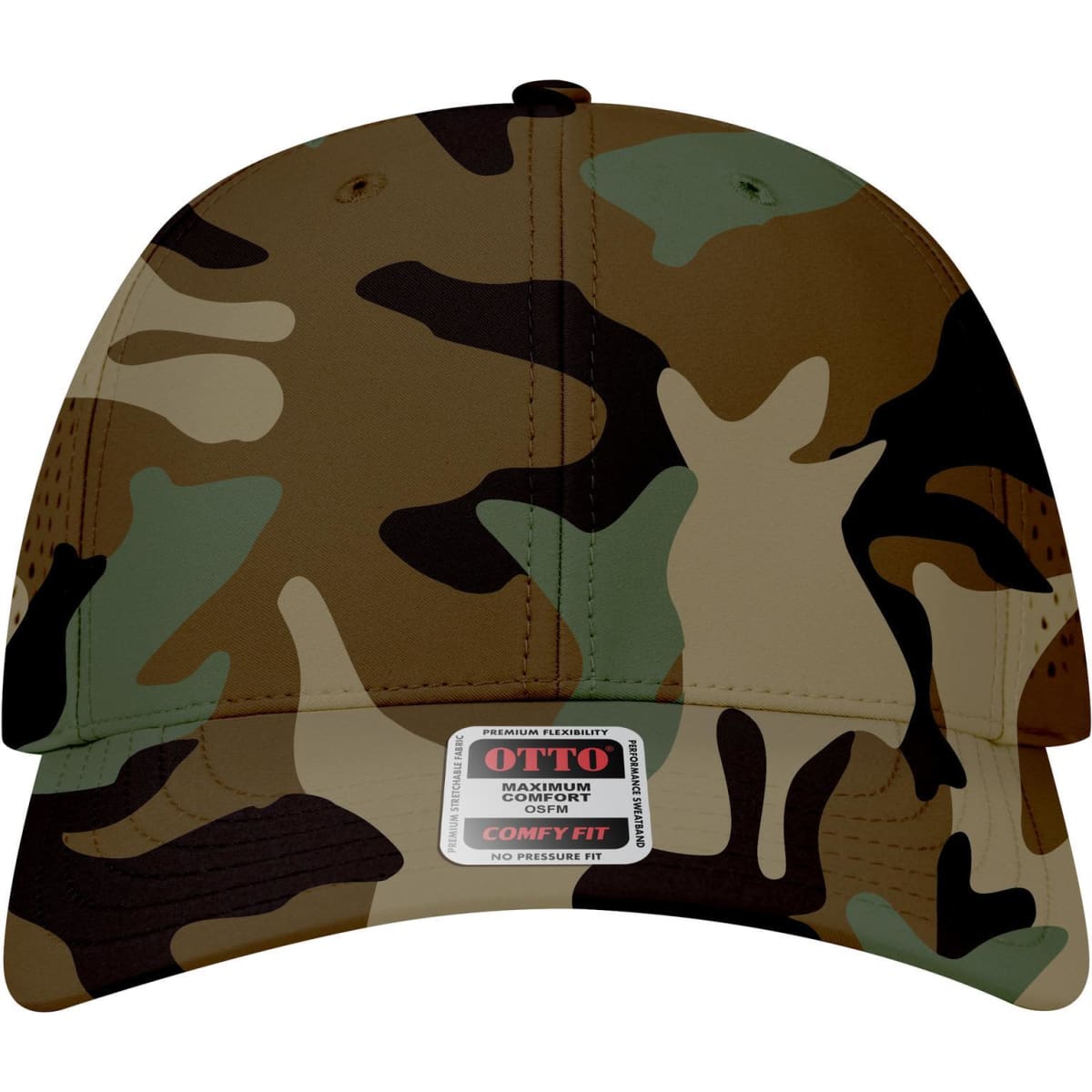 6 Panel Mid Profile Perforated Baseball Cap