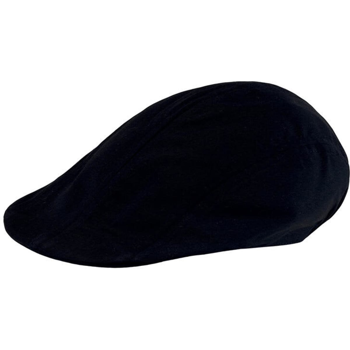A black cap with a sleek design, featuring a logo on one side.
