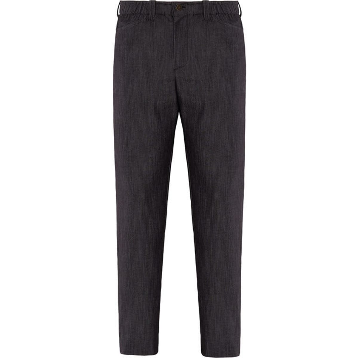 Dark grey Giove Pants with a classic fit and a waistband, featuring a logo.
