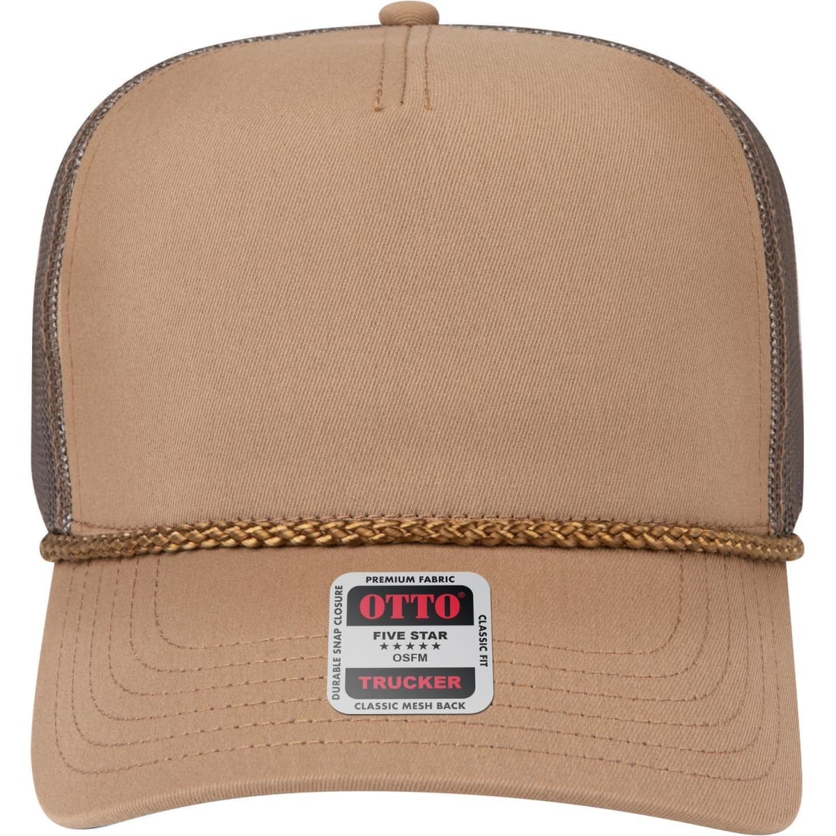 5 Panel Mid Profile Rope Trucker Hat