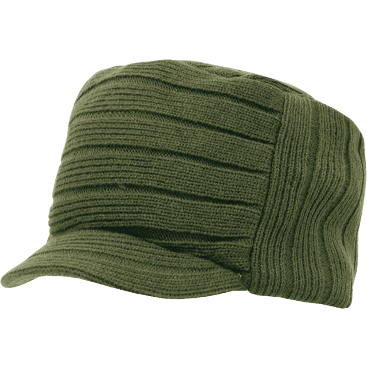 Knitted Flat Top Cap w/ Visor