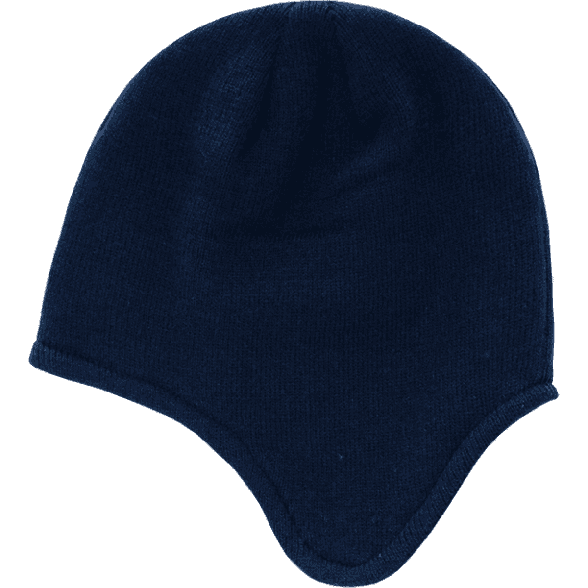 A navy blue helmet beanie with a snug, fitted design and a rounded top.