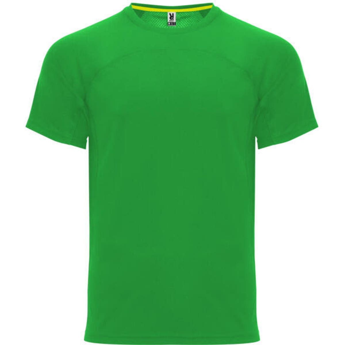A green Monaco T-Shirt with a round neck and short sleeves. It features a branding logo.