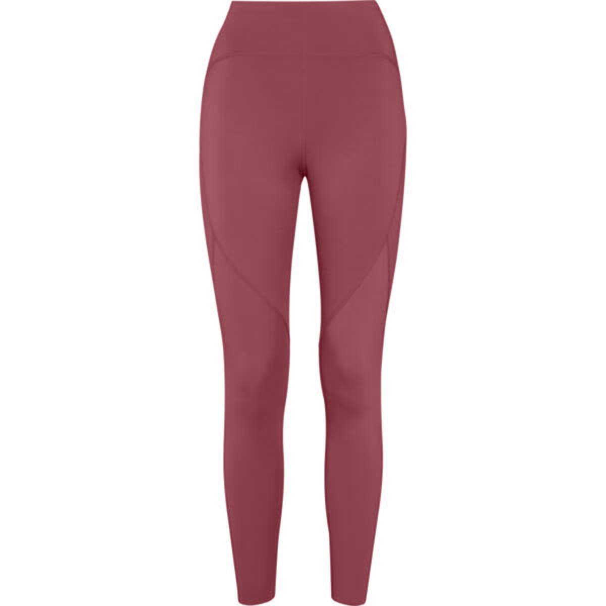 Compression leggings in a rich burgundy colour, featuring a smooth, fitted design and a logo.