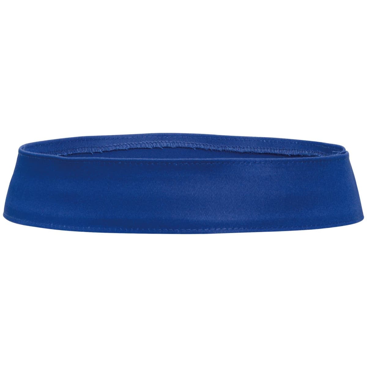 A blue hat band displayed on a plain background, featuring a simple and smooth design.