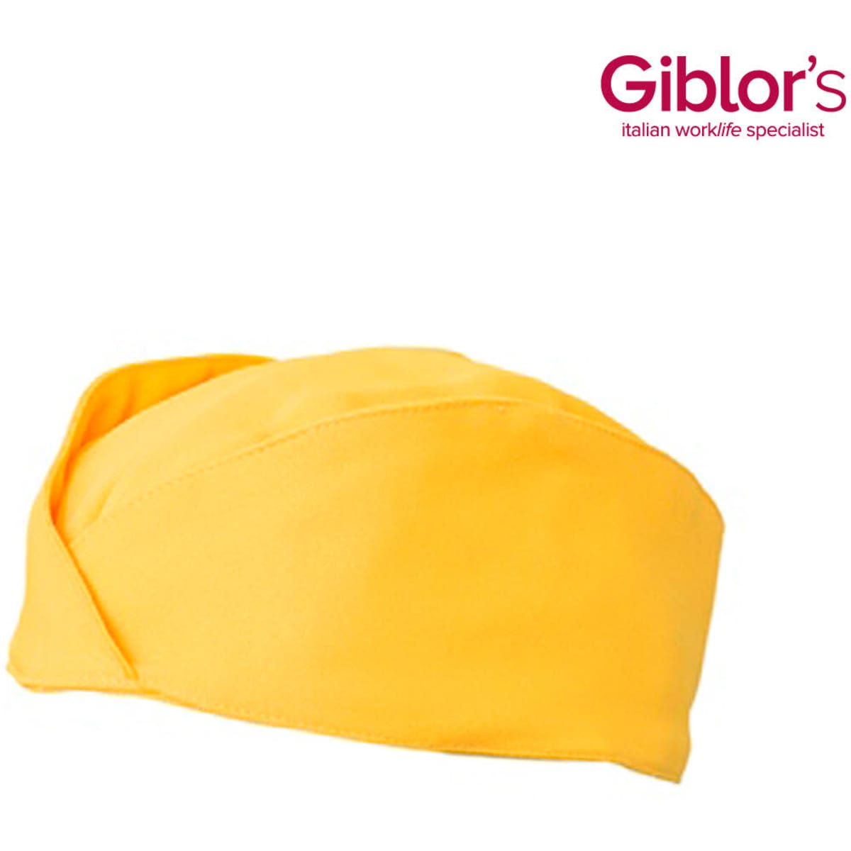 A yellow Panarea Hat with a simple design and a logo on one side.