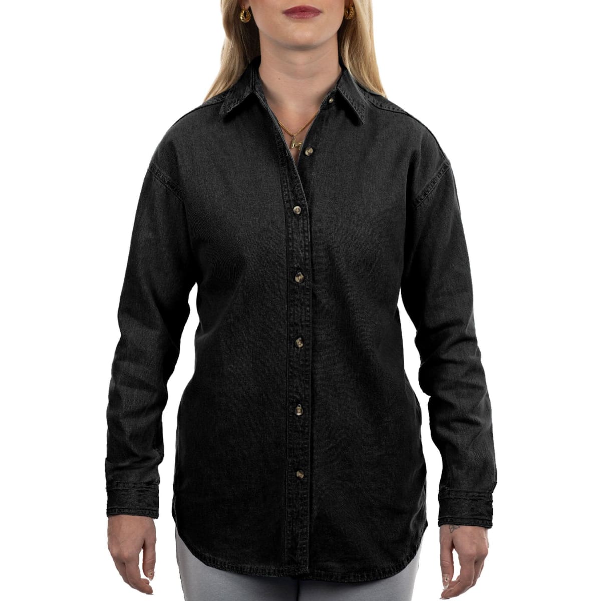 Long Sleeve Cotton Denim Shirt