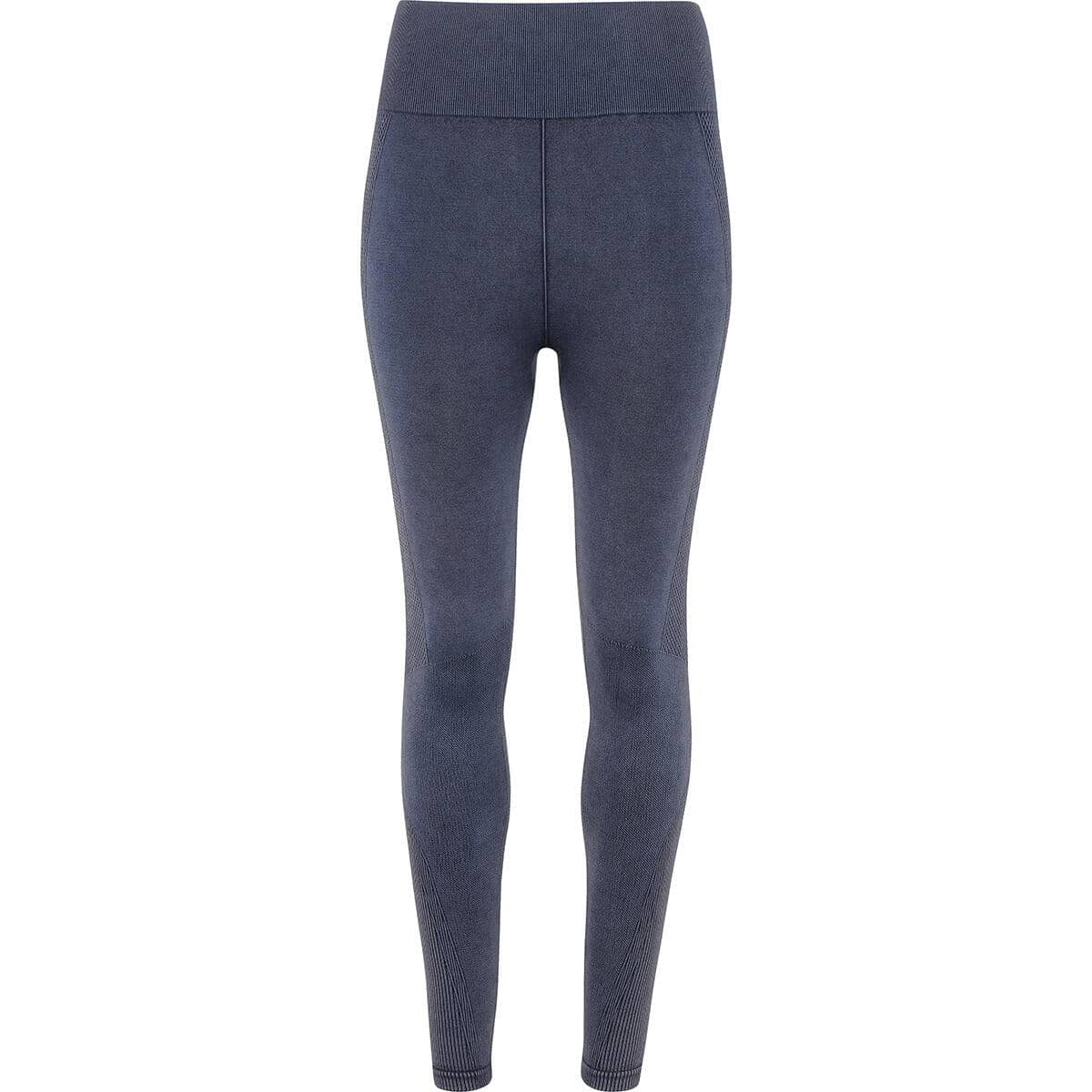 Seamless 3D fit leggings in a denim look, featuring a dark blue hue and a high waist design.