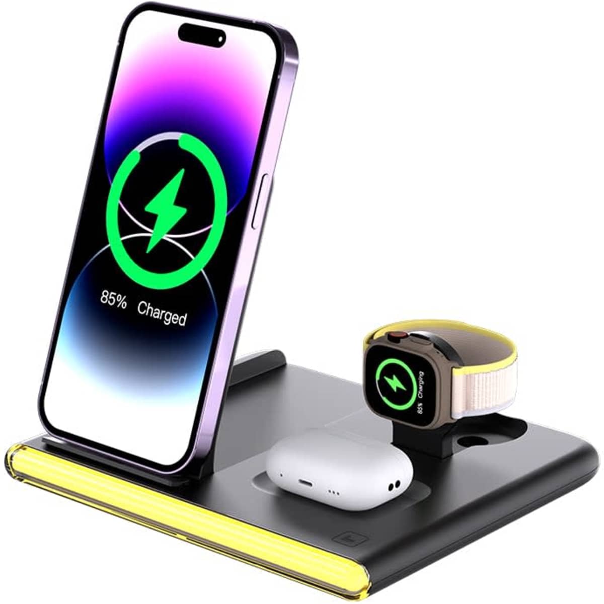 Haines 15W 3n1 Magnetic Wireless Charger & USB Adaptor