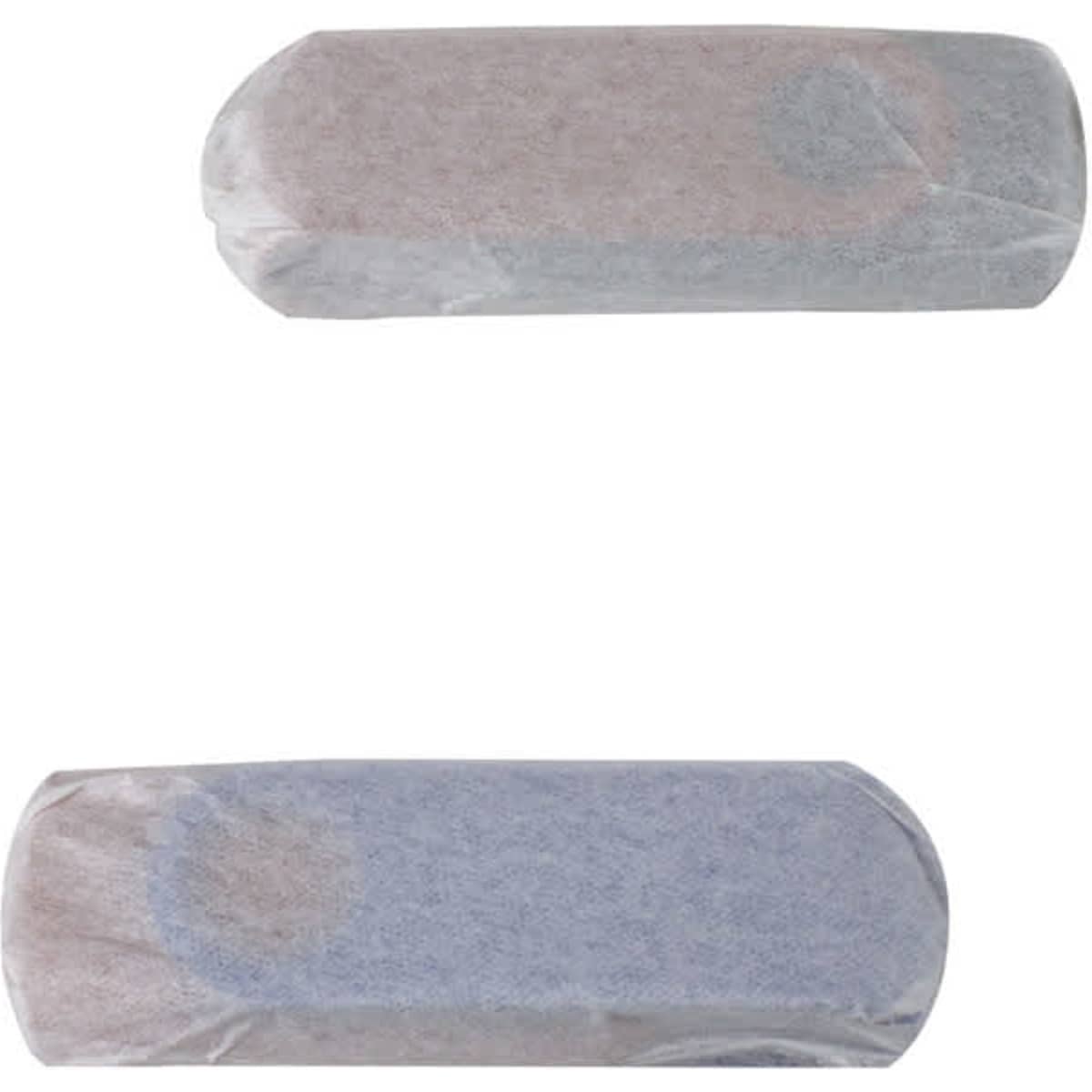 Two rolls of tissue wrap in pink and blue, each wrapped in clear plastic. Features a logo on the packaging.