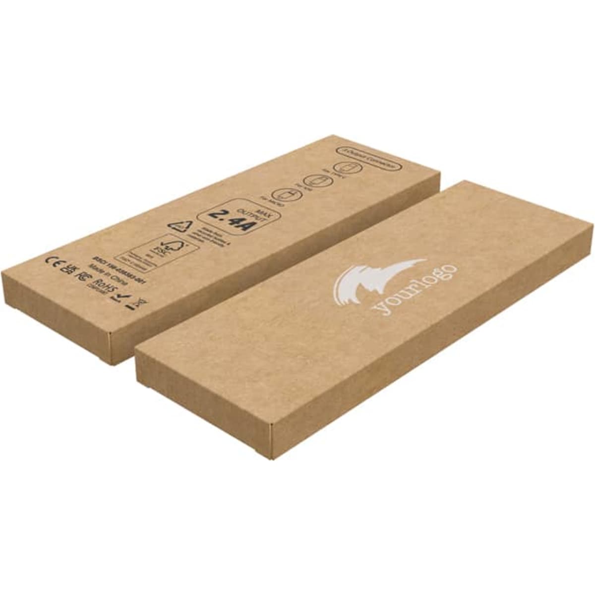 Recycled Kraft Tuck Box with Logo (170 x 58 x 12 mm)