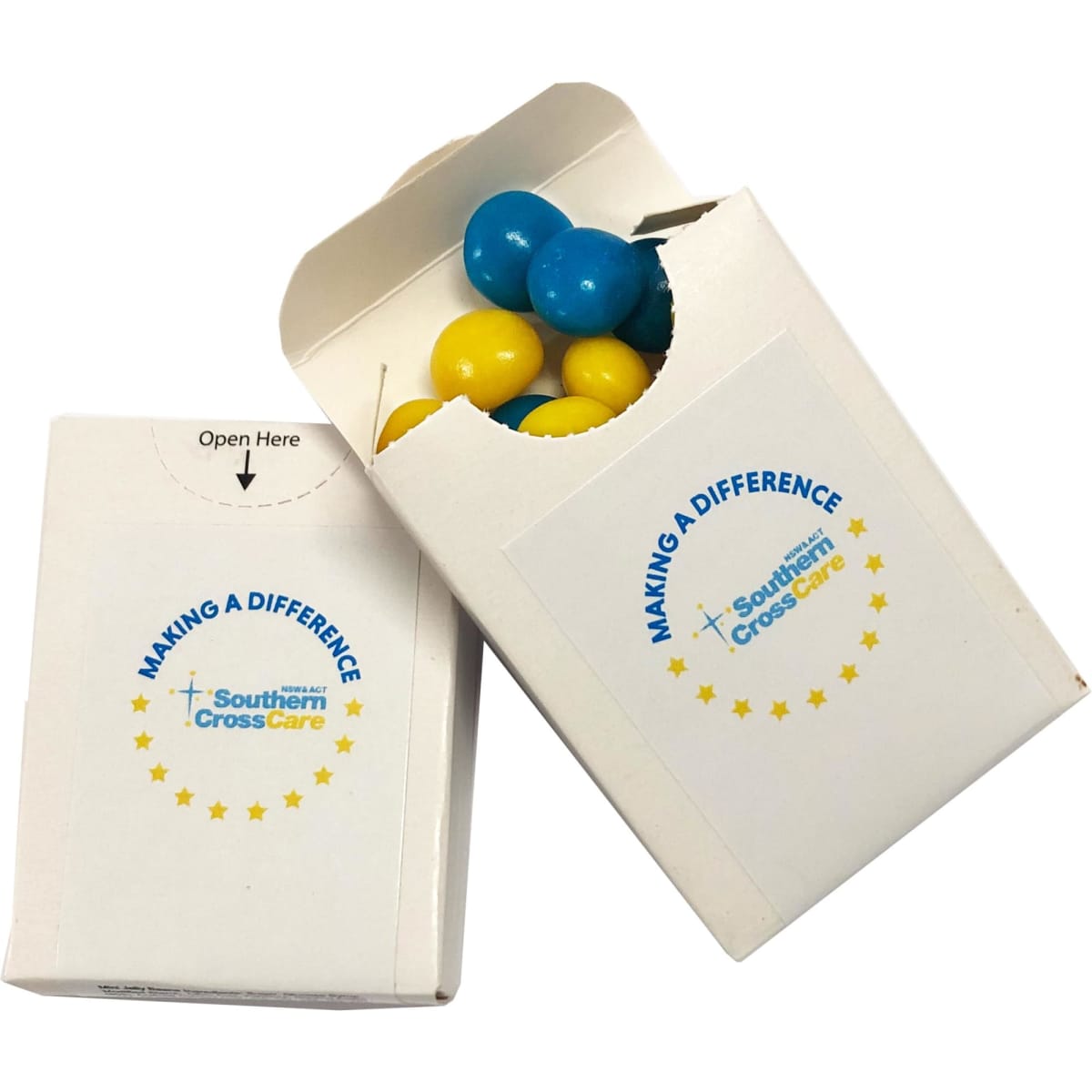 Flip Lid Cardboard Box with Chewy Fruit 25g