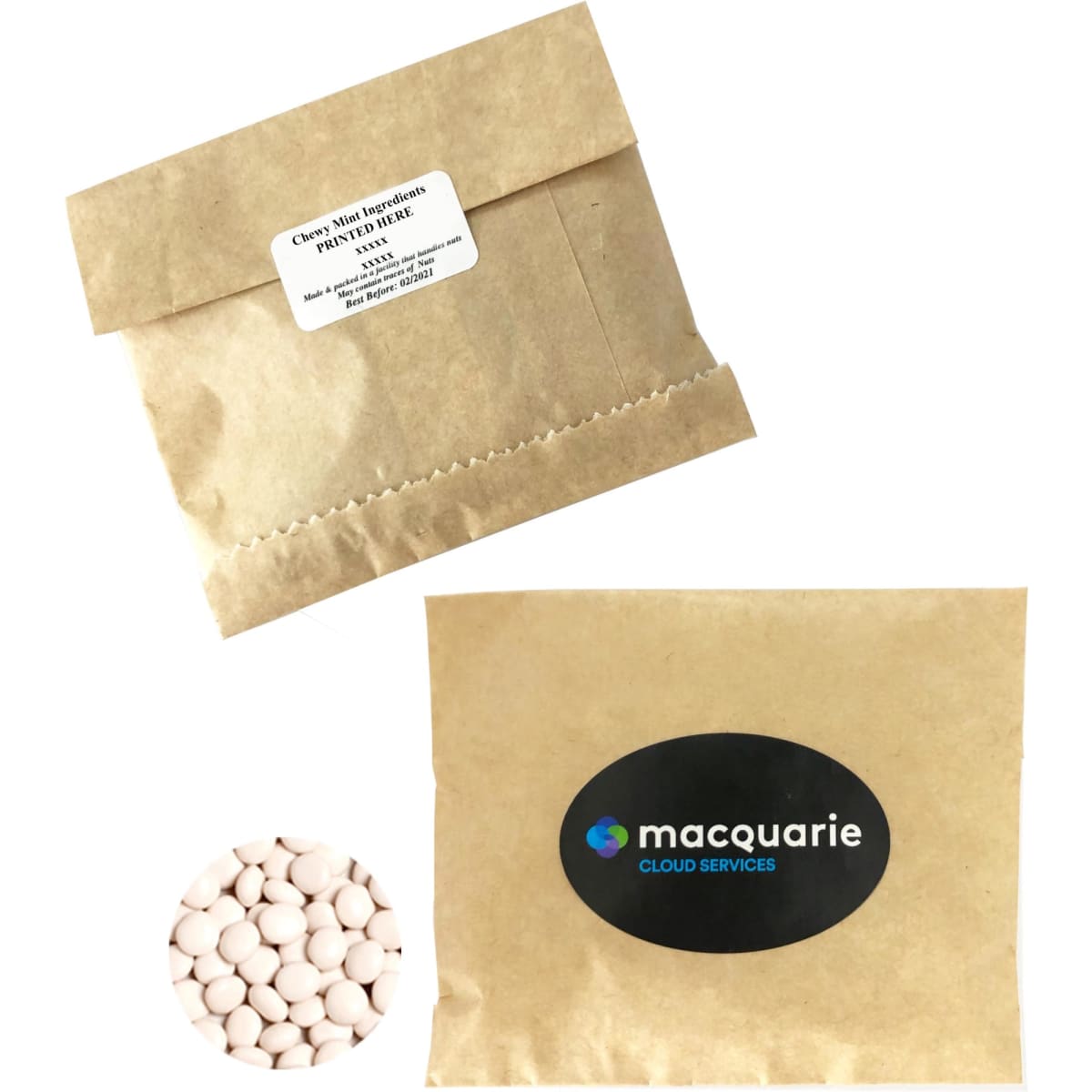 Kraft Paper Bag with Chewy Mints 50g