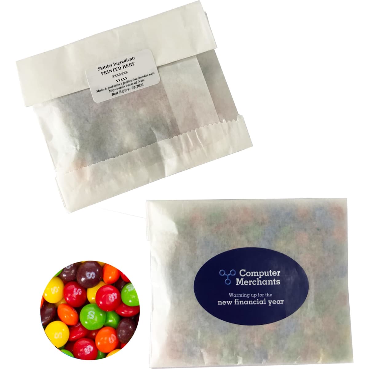 Kraft Paper Bag with Skittles 50g