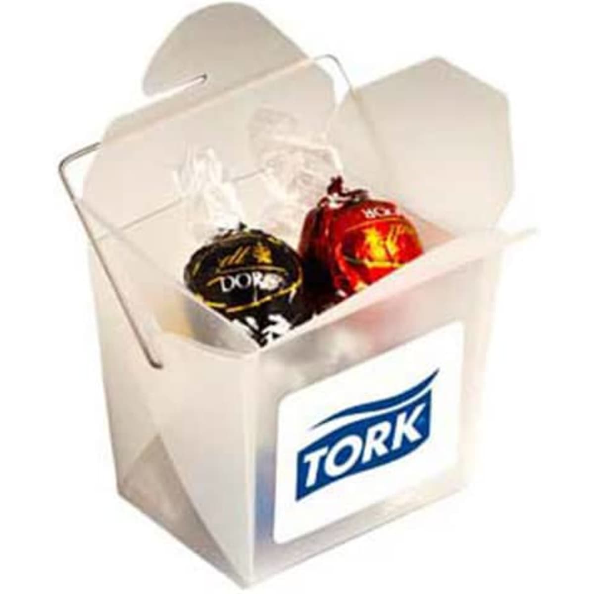 Frosted Noodle Box filled with Lindor Lindt Balls x5