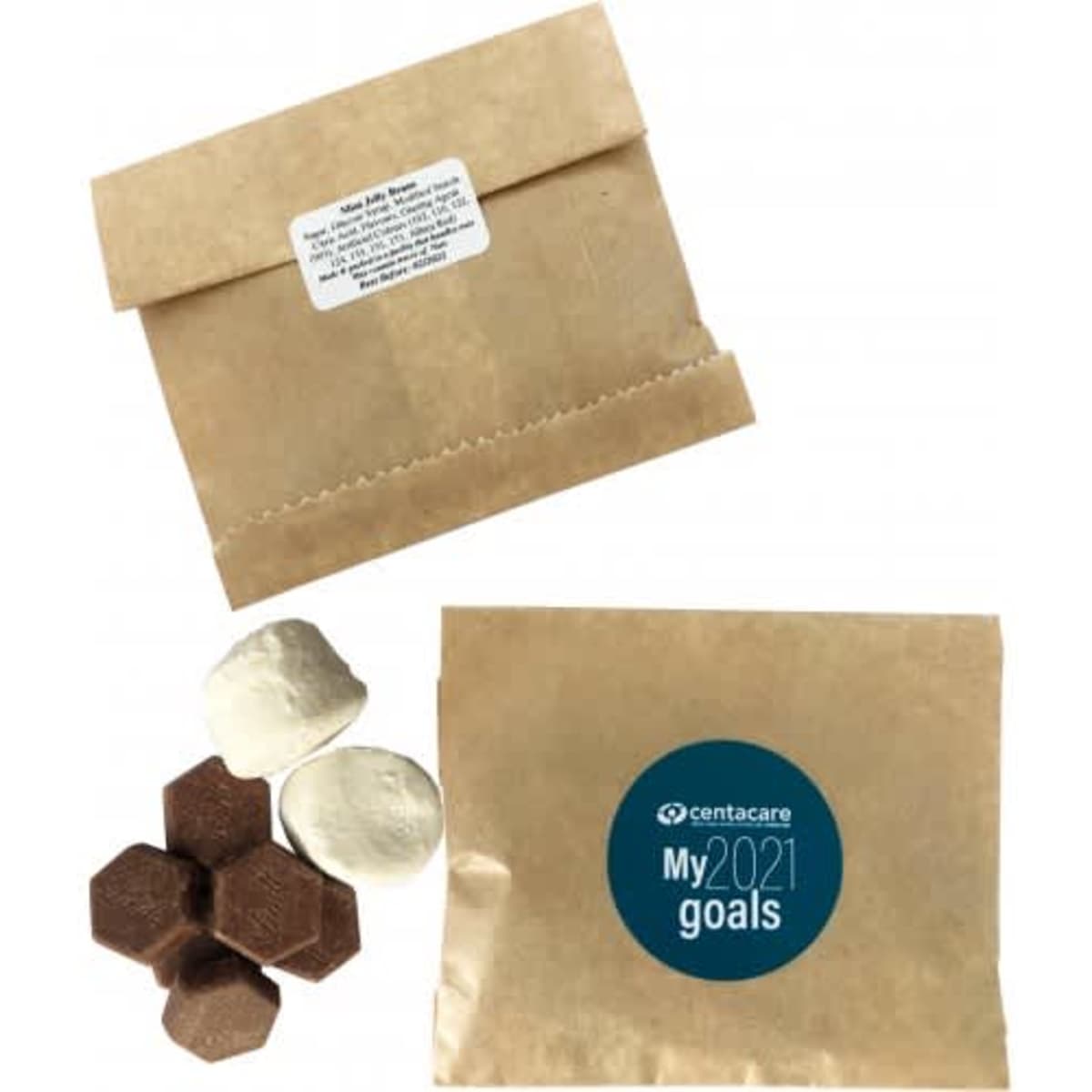 Kraft Paper Bag with Lindt Buttons & Marshmallows