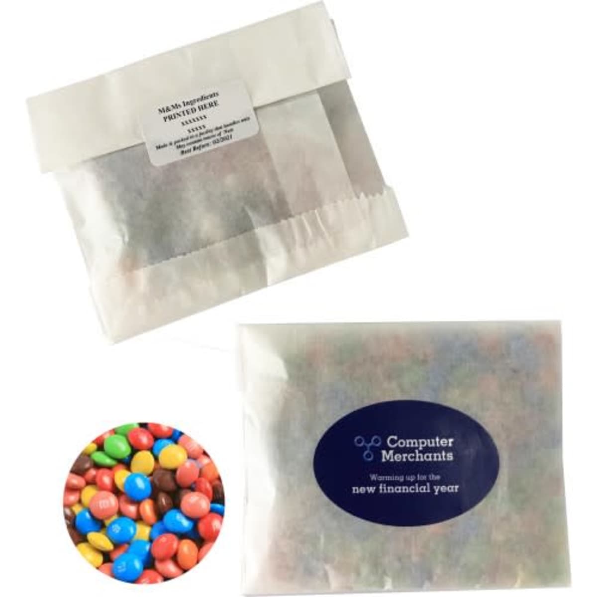 Kraft Paper Bag with Mini M&Ms 50g