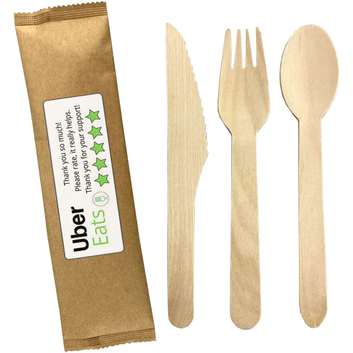 2pcs Wooden Cutlery Set