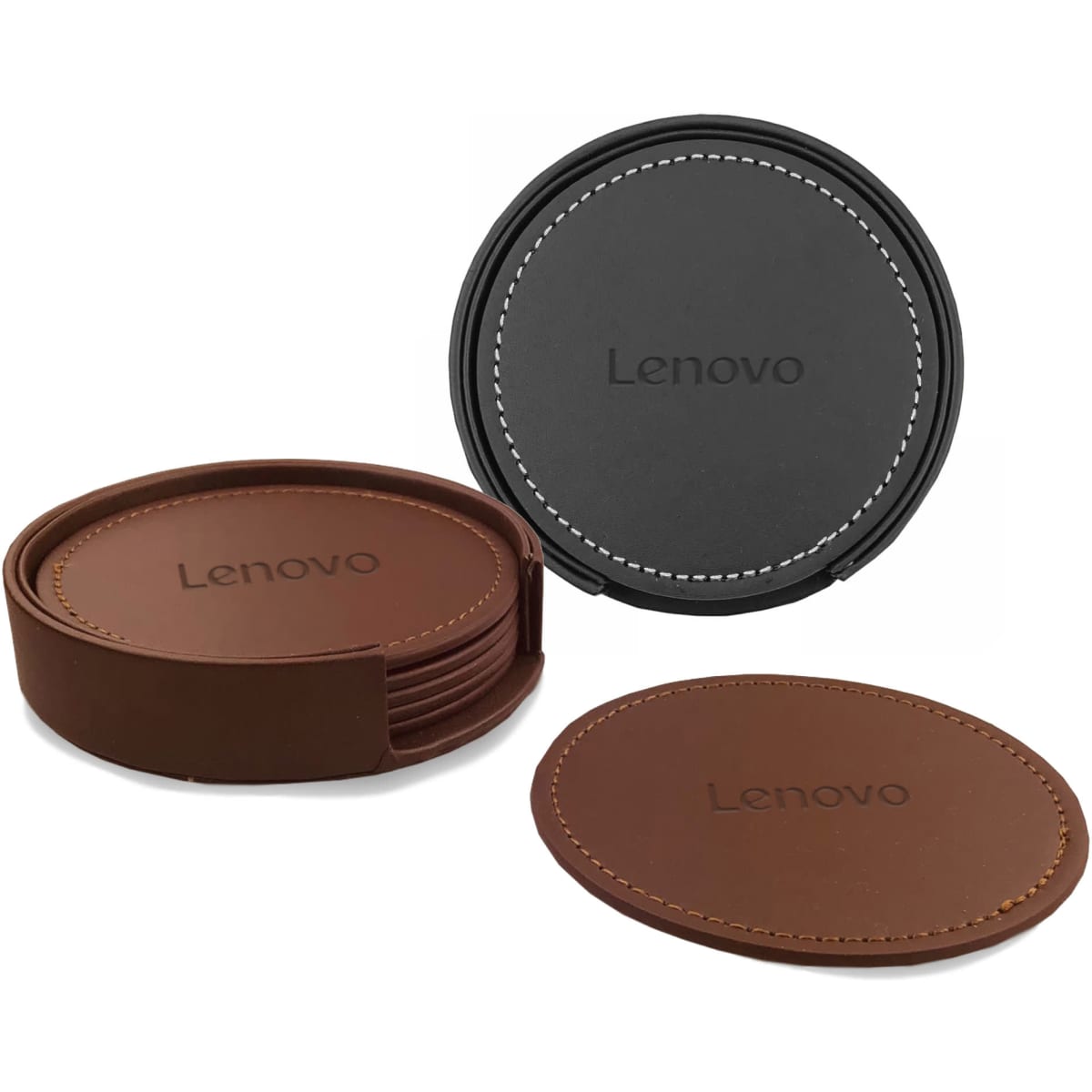 Franklin Leather Coaster Set of 6