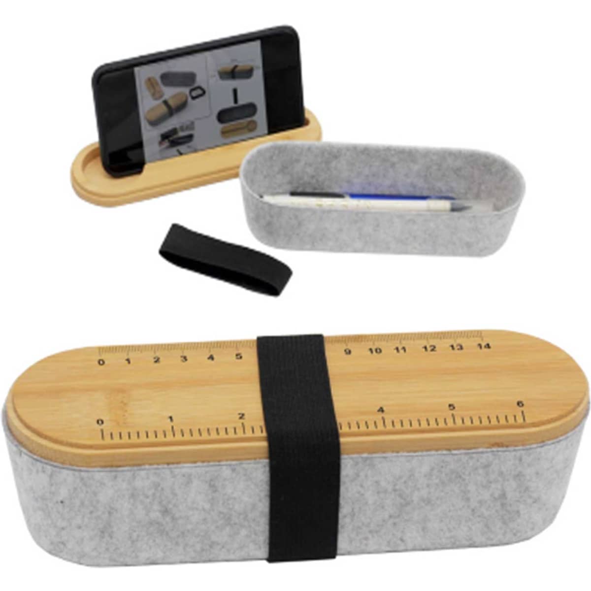 Felt Box With Bamboo Lid