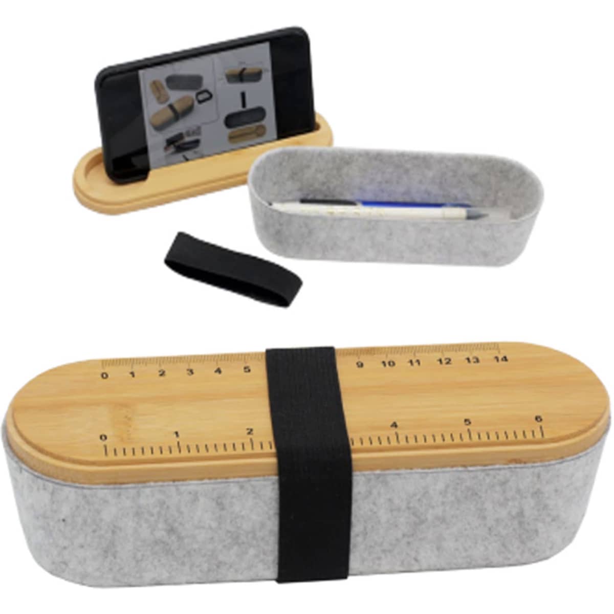 Felt Box With Bamboo Lid