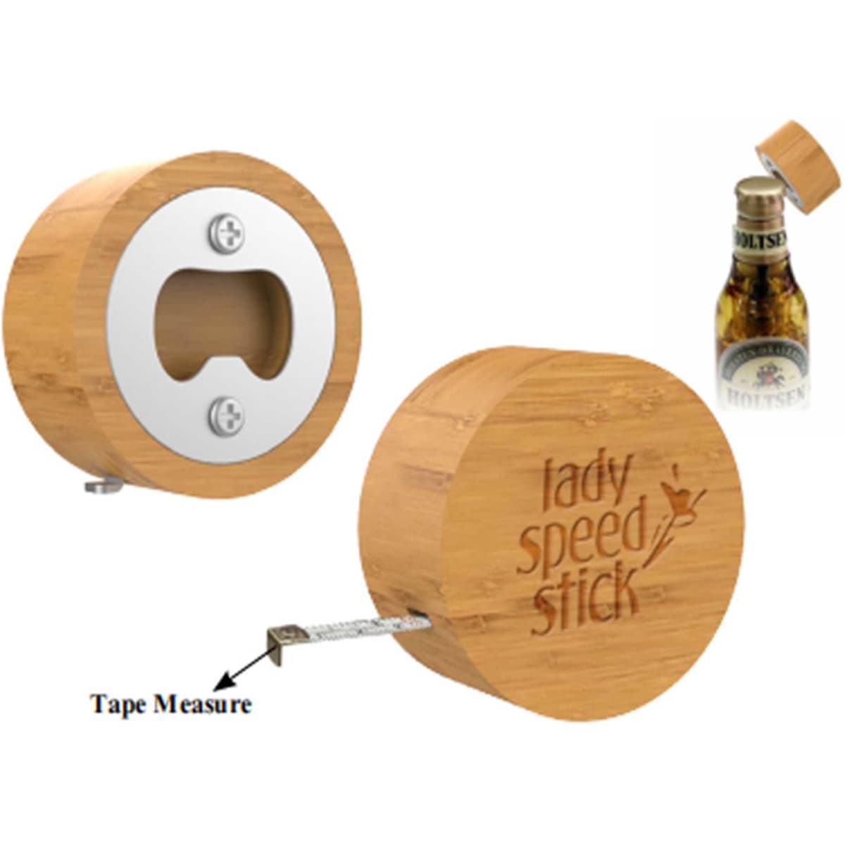 Bottle Opener With Tape Measure