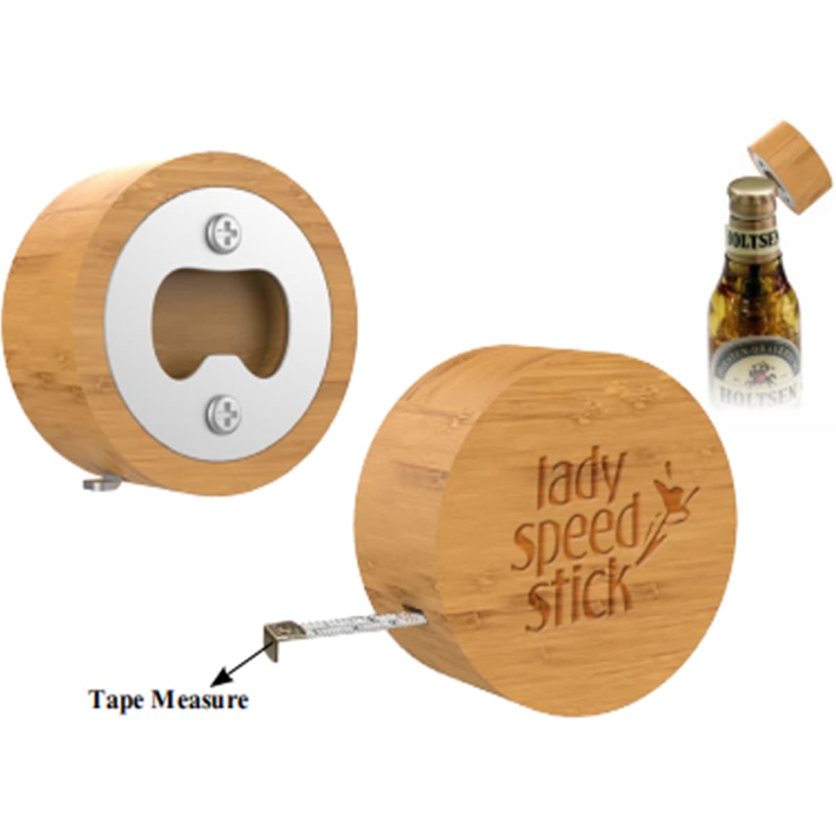 Bottle Opener With Tape Measure